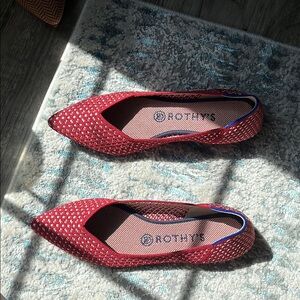 Rothy's Women's The Point in Red Apple Honeycomb Retired Colorway HTF